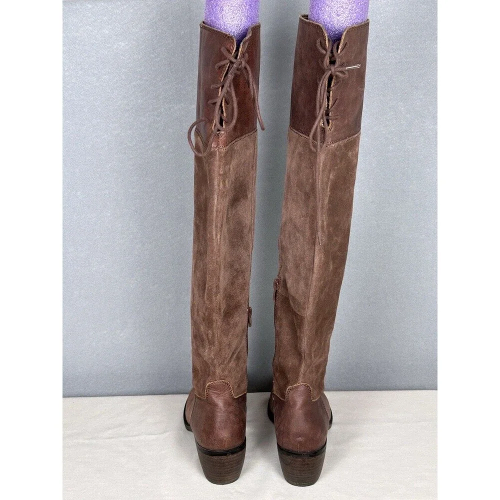 Lucky Brand Women's Komah Over-the-Knee Boot in Brown suede leatherSize 8.5 M